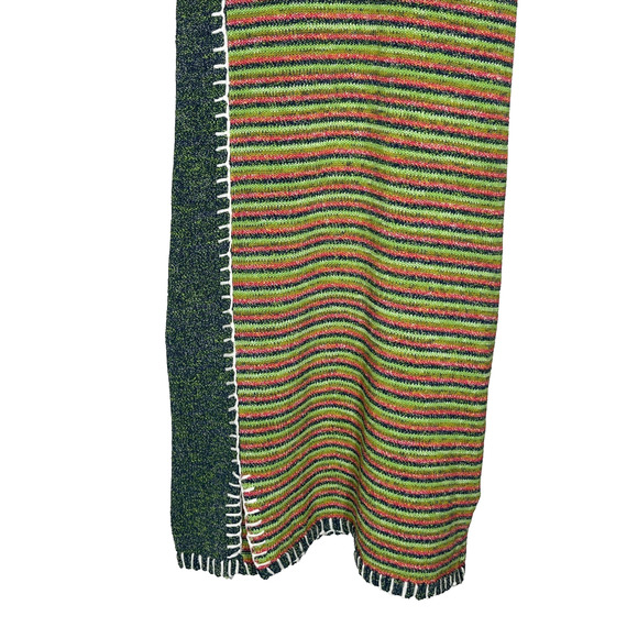 YanYan Knits Romy Micro Stripe Mini Sweater Dress Small Strappy Colorful Stretch - Picture 5 of 11